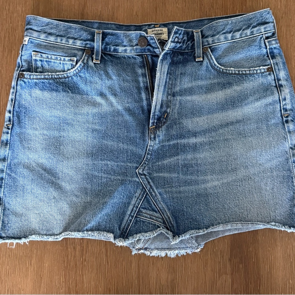 Citizens Of Humanity Blue Denim Skirt